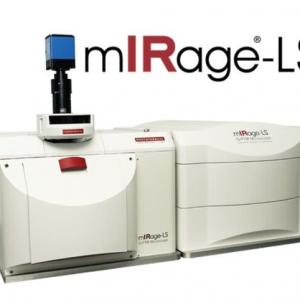 Non contact submicron resolution infrared Raman synchronous measurement system - mIRage
