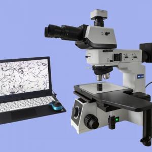 Research oriented large platform metallographic microscope